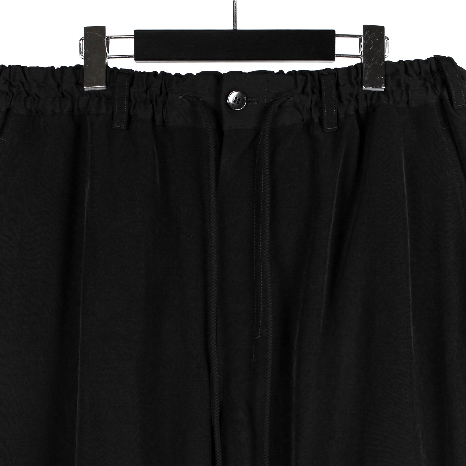 Ground Y | POLYESTER/TRIACETATE CREPE de CHINE BALLOON PANTS / バルーンパンツ (ユニセックス) / ブラック / GA-P24-500-1