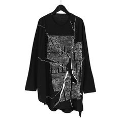 <Ango Sakaguchi>Shredded jersey Round jumbo long sleeves T / GG-T04-021