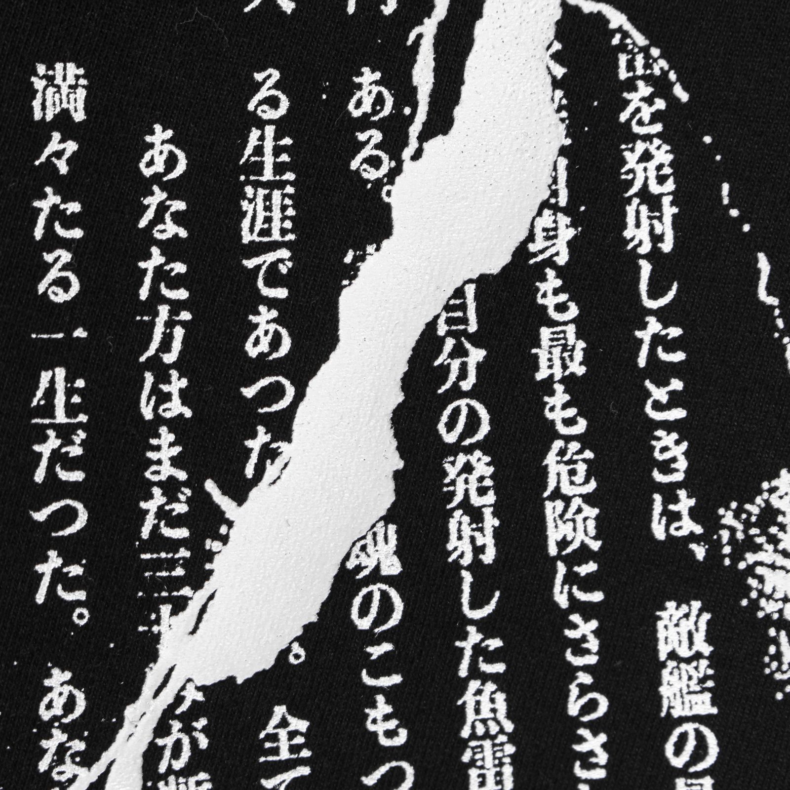 <Ango Sakaguchi>Shredded jersey Round jumbo long sleeves T / GG-T04-021