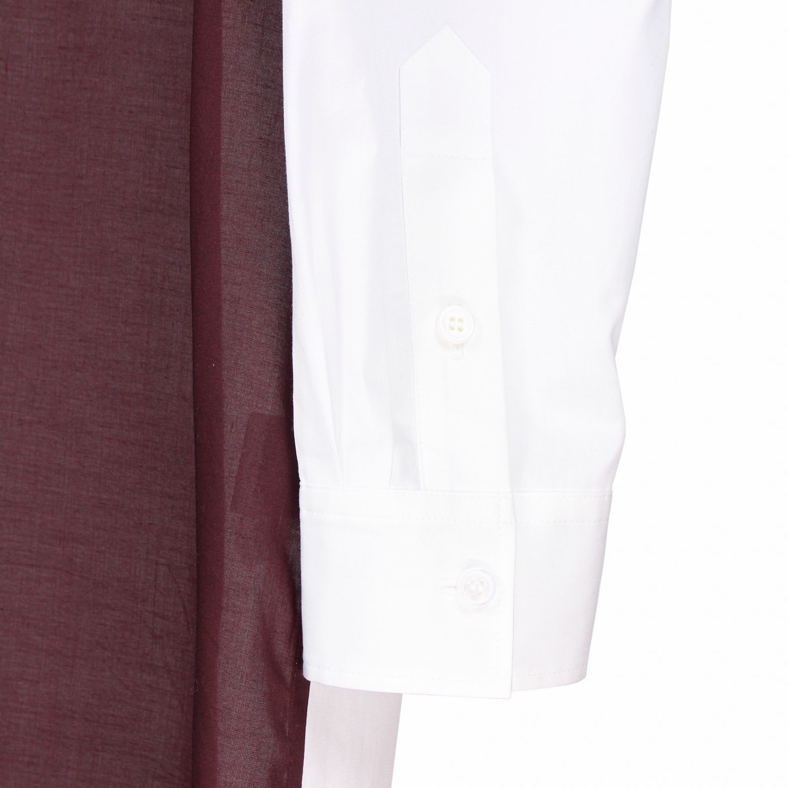 Y's for men | TRIPLE COLLAR SHIRT IN BROAD AND CELLULOSE POPPY / シャツ・ブラウス (ユニセックス) / エンジ / ML-B19-856