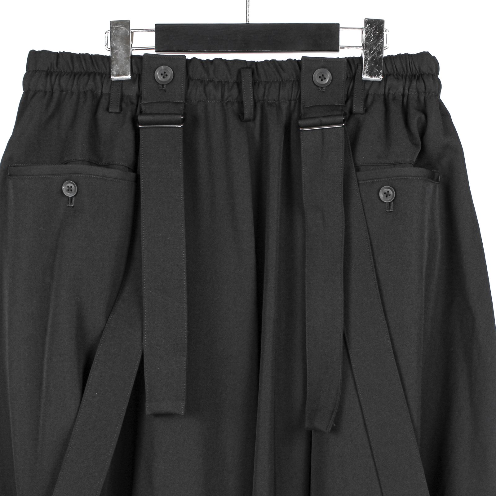 pour homme | 股ねじれパンツ (メンズ) / シワギャバ / ブラック / HW-P82-100