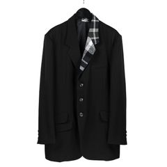 pour homme 左ラペル内チェックJ / HE-J23-818