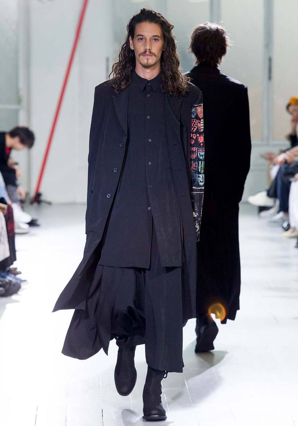 yohji yamamoto - Yohji Yamamoto [HN-J47-811 / 左裾プリーツ左