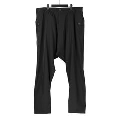 pour homme | 細サルエルP  (メンズ) / シワギャバ / ブラック / HM-P01-100