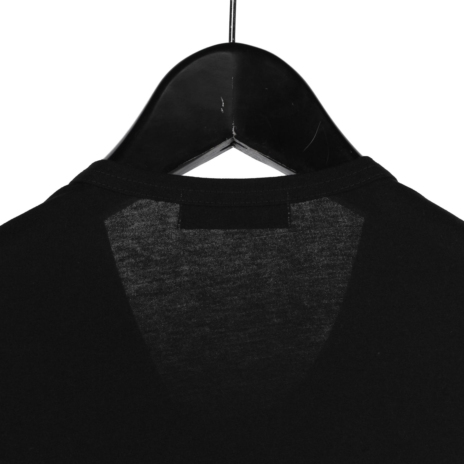 pour homme | 紐叩きつけヘンリー半袖 カットソー (メンズ) / ブラック / HS-T23-076