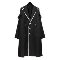 pour homme | 耳使い肩章ロングJ / ロングジャケット (メンズ) / ブラック / HS-J14-318