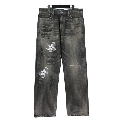 【カート購入不可】 pour homme | × NEIGHBORHOOD SAVAGE DENIM DP BASIC PANTS / ネイバーフットパンツ / デニムパンツ (メンズ)  / ブラック / HP-P93-055-2