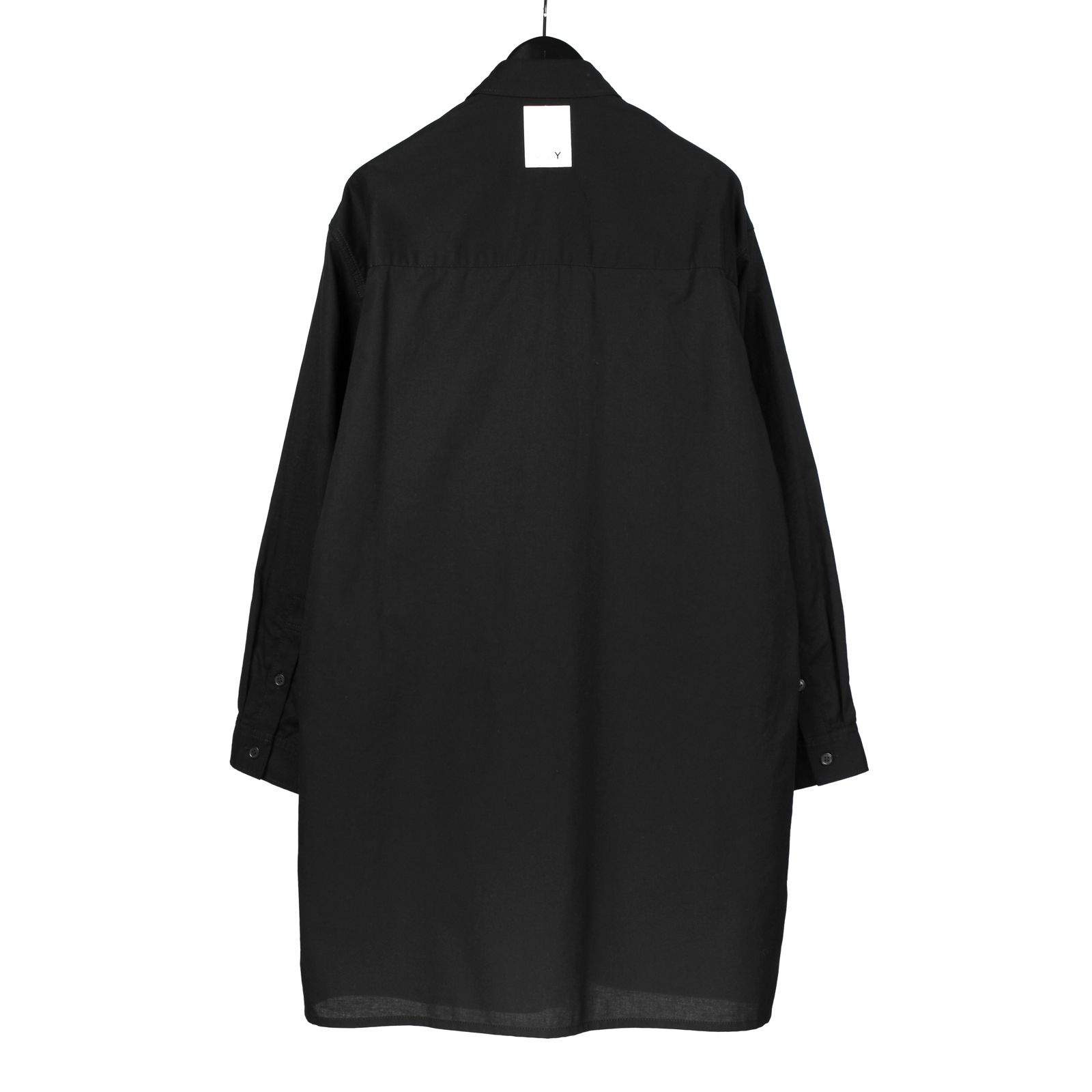 Ground Y | LIGHT COTTON TWILLL WASH ONC LONG SHIRT / シャツ・ブラウス (ユニセックス) / ブラック / GP-B15-003