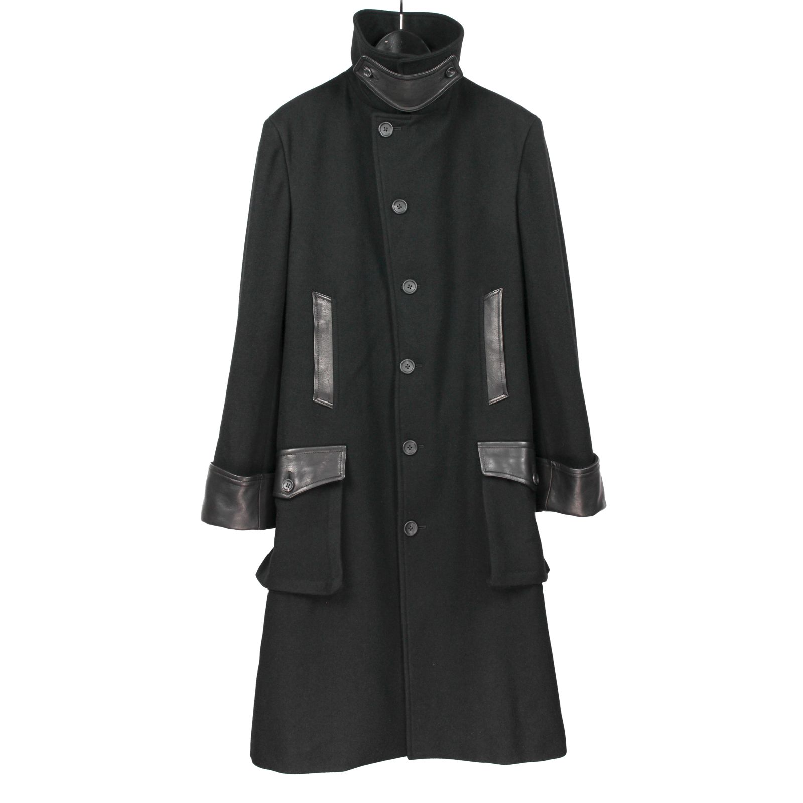 pour homme  | ベルト付き軍服風6BJ / ジャケット・コート(メンズ) / フラノ / ブラック / HW-J42-832