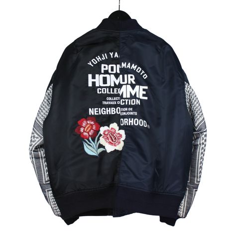 【カート購入不可】 pour homme | × NEIGHBORHOOD MA-1 JACKET / ジャケット (メンズ)  / ブラック / HP-J93-602-1