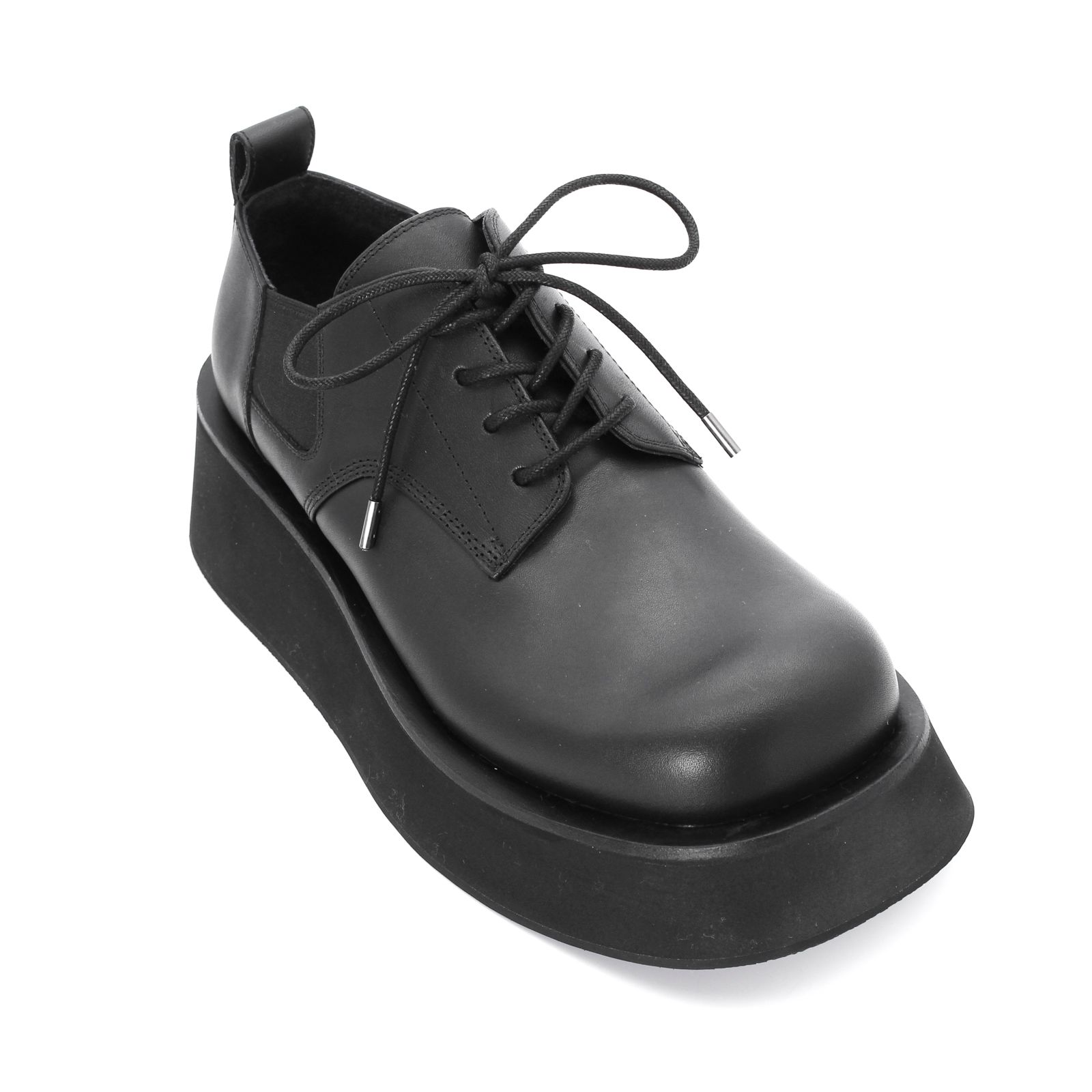 Ground Y | CHUNKY PLATFORM LACE-UP SHOES / レースアップサイドゴアシューズ (ユニセックス) / ブラック / GG-E01-700