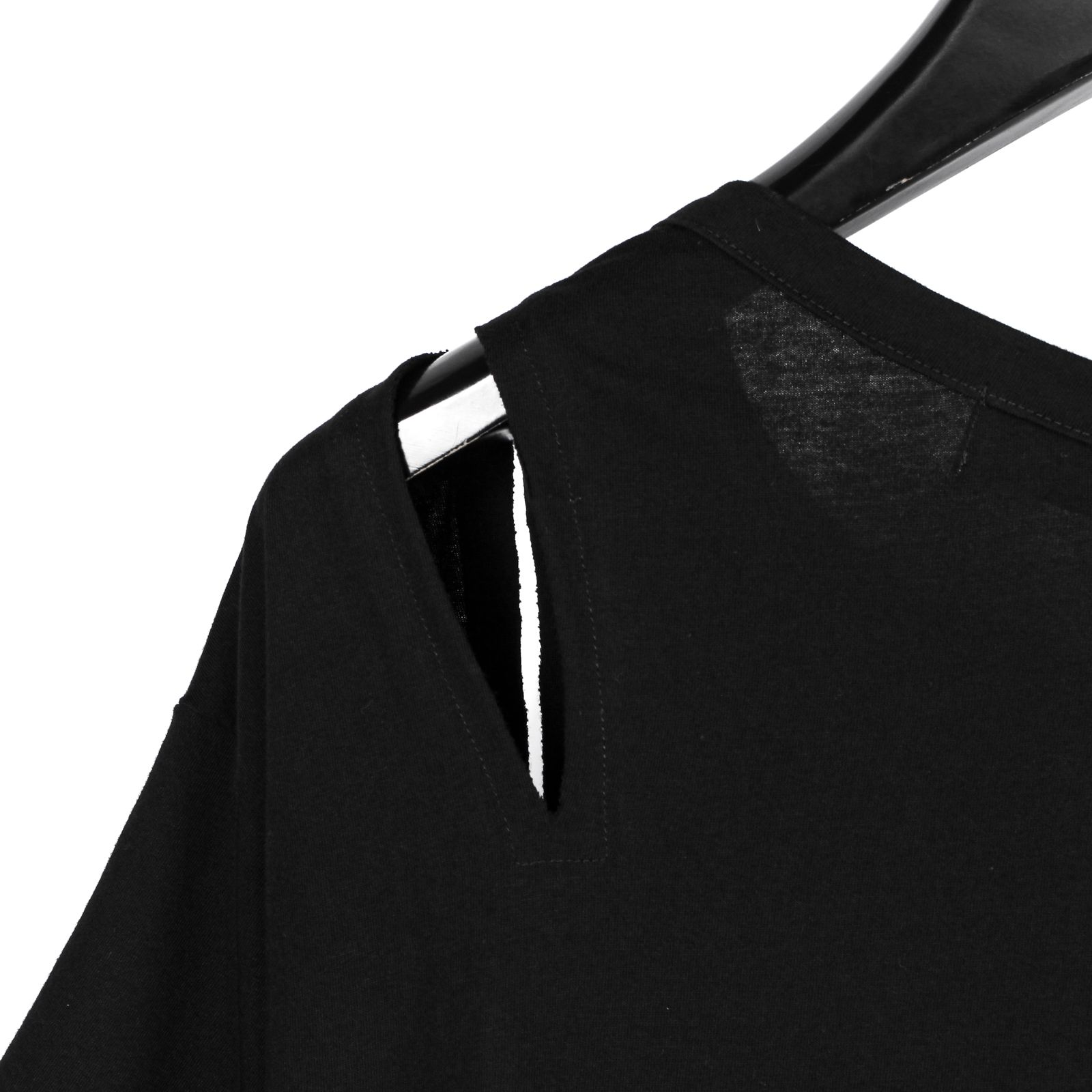 pour homme | バインダーフラシV半袖 (メンズ) / 半袖カットソー / ブラック / HP-T33-082