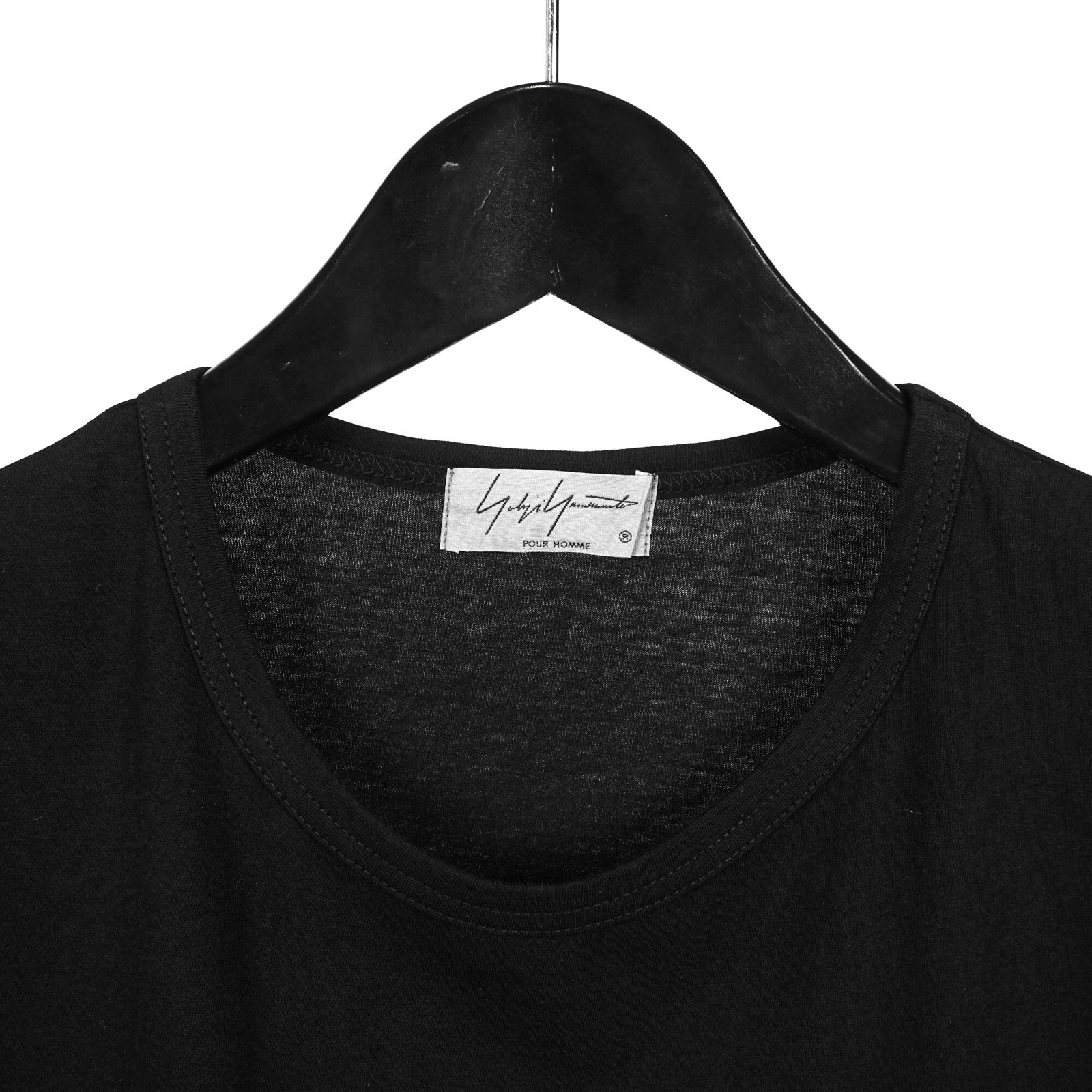 Yohji Yamamoto [HR-T20-075 / 丸首半袖 抜染 メッセージPT]