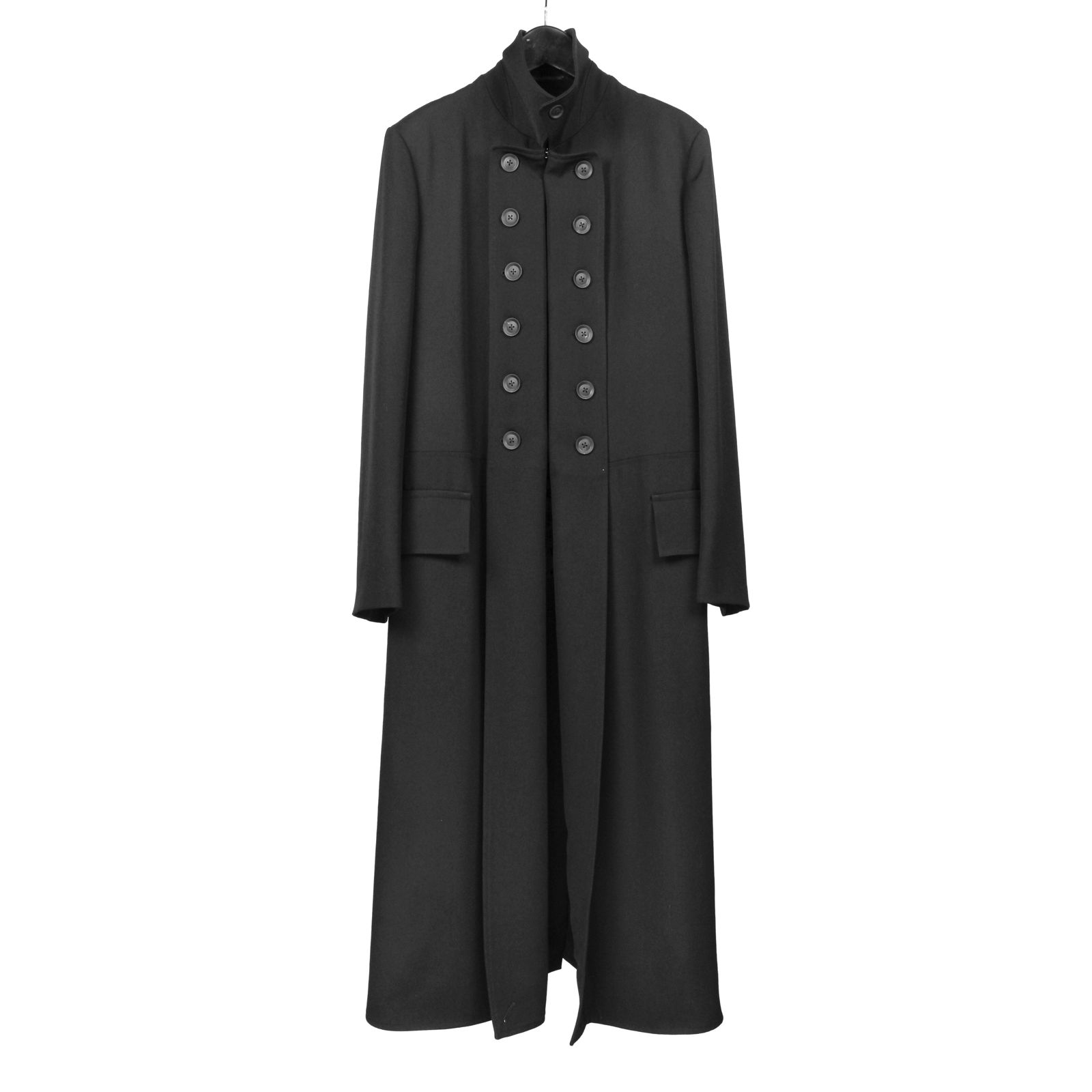pour homme | ナポレオンJKT / アーミーギャバ ロングジャケット・コート (メンズ) / ブラック / HW-J06-101