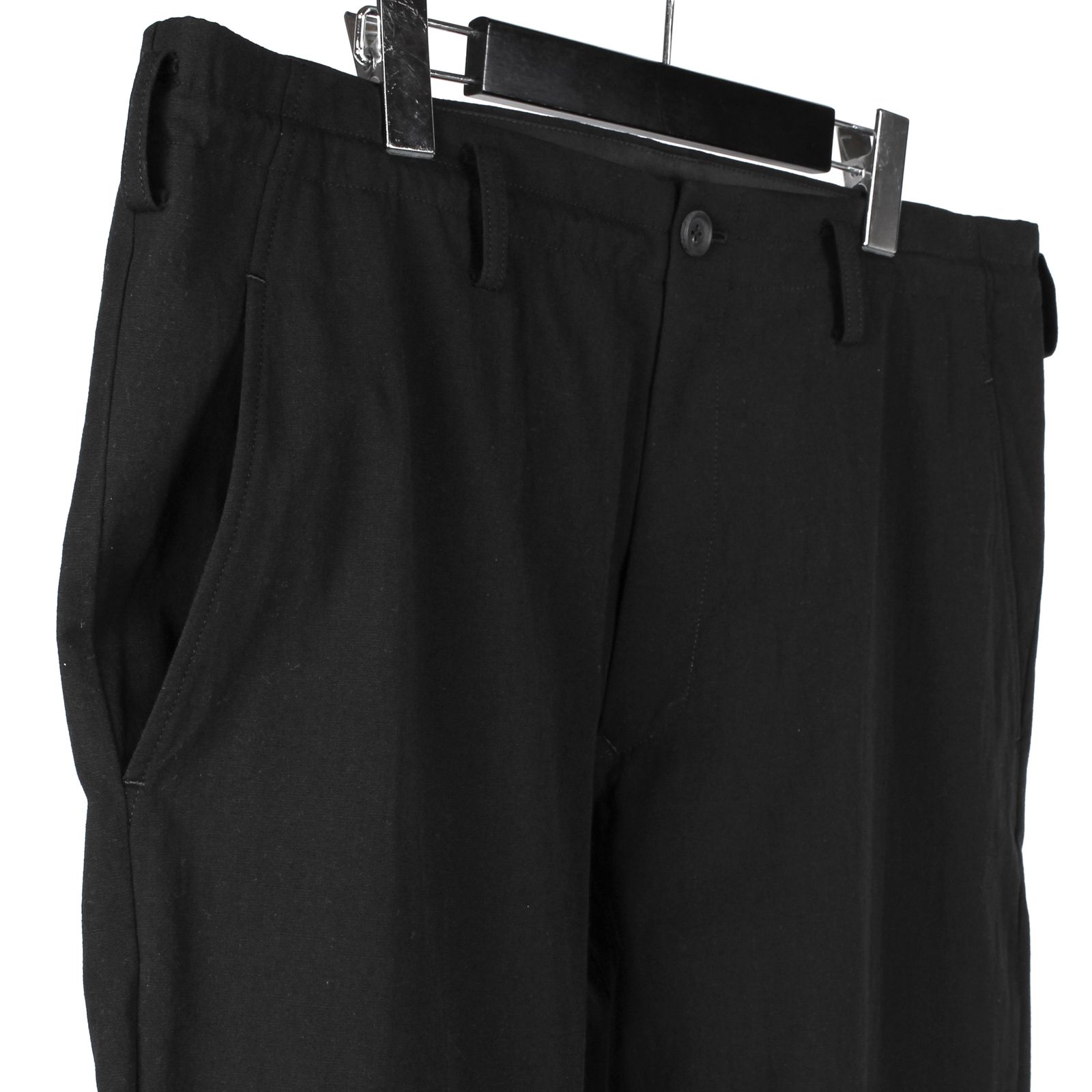pour homme | 裾ベルトP (メンズ) / コットンリネン / ブラック / HP-P45-006