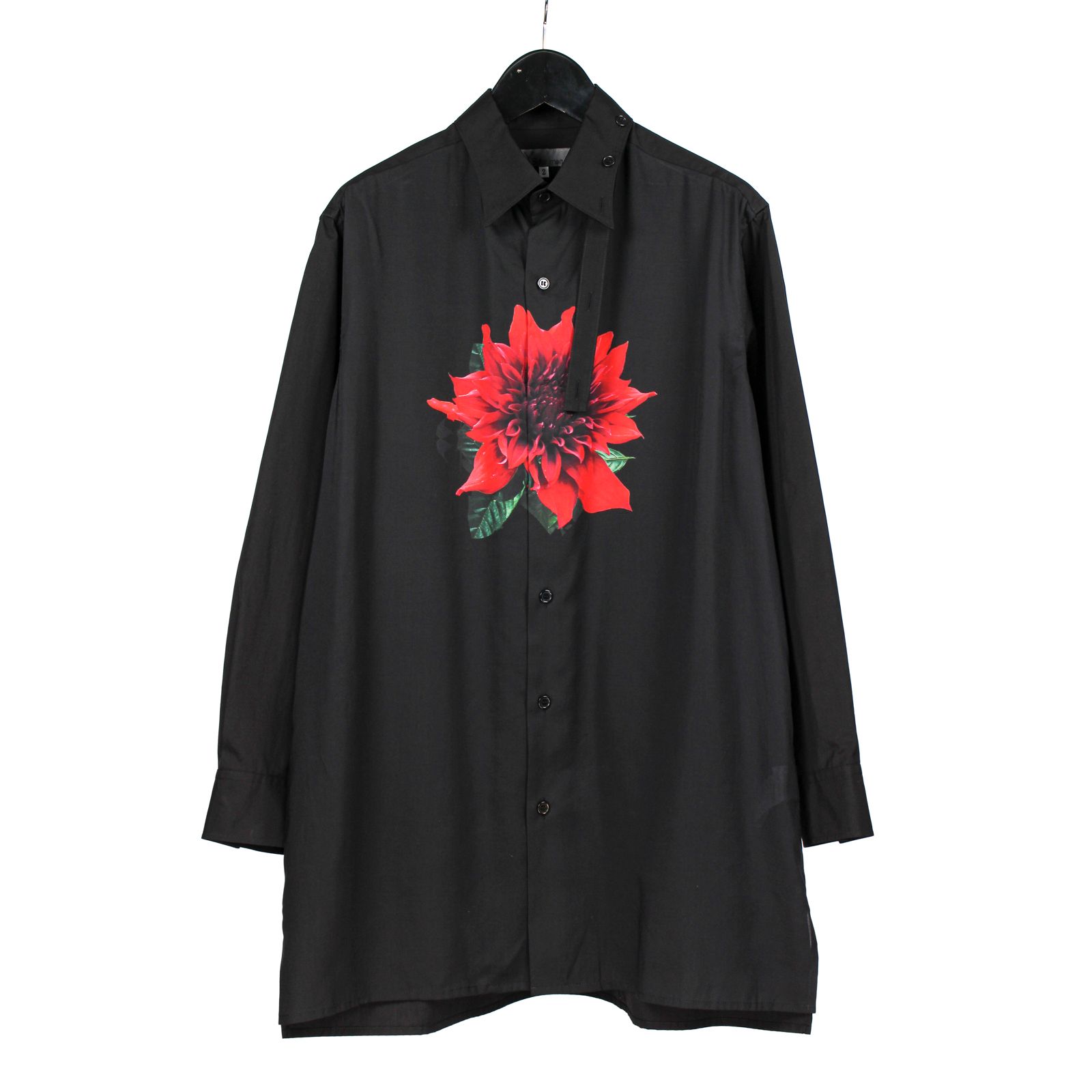 Y's for men | OVERSIZED SILHOUETTE SHIRT IN BROAD AND CELLULOSE BLACK DAHLIA / シャツ・ブラウス (ユニセックス) / ブラック / ML-B18-857