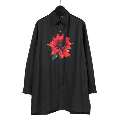 Y's for men | OVERSIZED SILHOUETTE SHIRT IN BROAD AND CELLULOSE BLACK DAHLIA / シャツ・ブラウス (ユニセックス) / ブラック / ML-B18-857