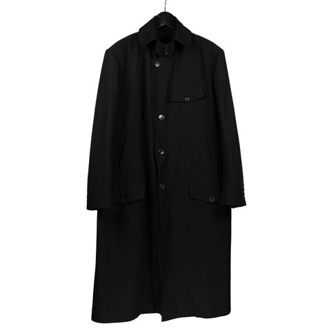 pour homme | 刺繍入5ポケットJKT / ロングジャケット (メンズ) / ブラック / HZ-J14-004