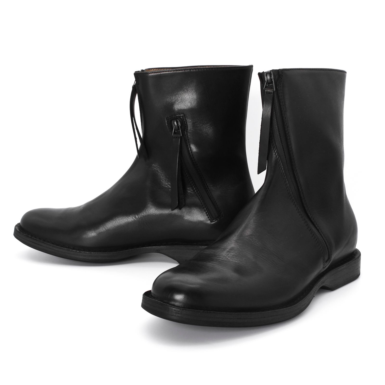 yohji yamamoto - pour homme × CHEREVICHKIOTVICHKI CURVED ZIP BOOTS ...