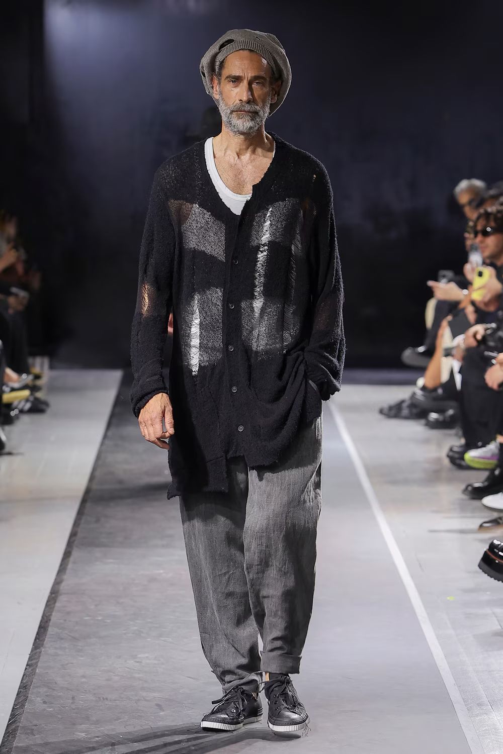 yohji yamamoto - pour homme | 穴あきベレー / ベレー帽 yohji yamamoto - pour homme | 穴あきベレー / ベレー帽