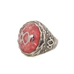 GOTHIC YOHJI YAMAMOTO GOTHIC OVAL RING UV / リング(ユニセックス)  シルバー ピンク Silver950 / HA-A79-925-2