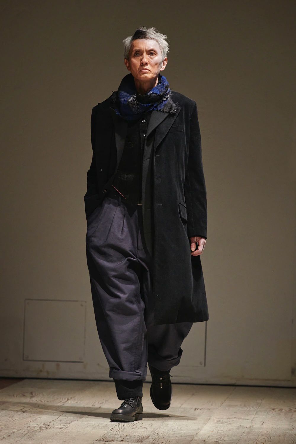 yohji yamamoto - pour homme チェックストール付J / HE-J39-807 ...