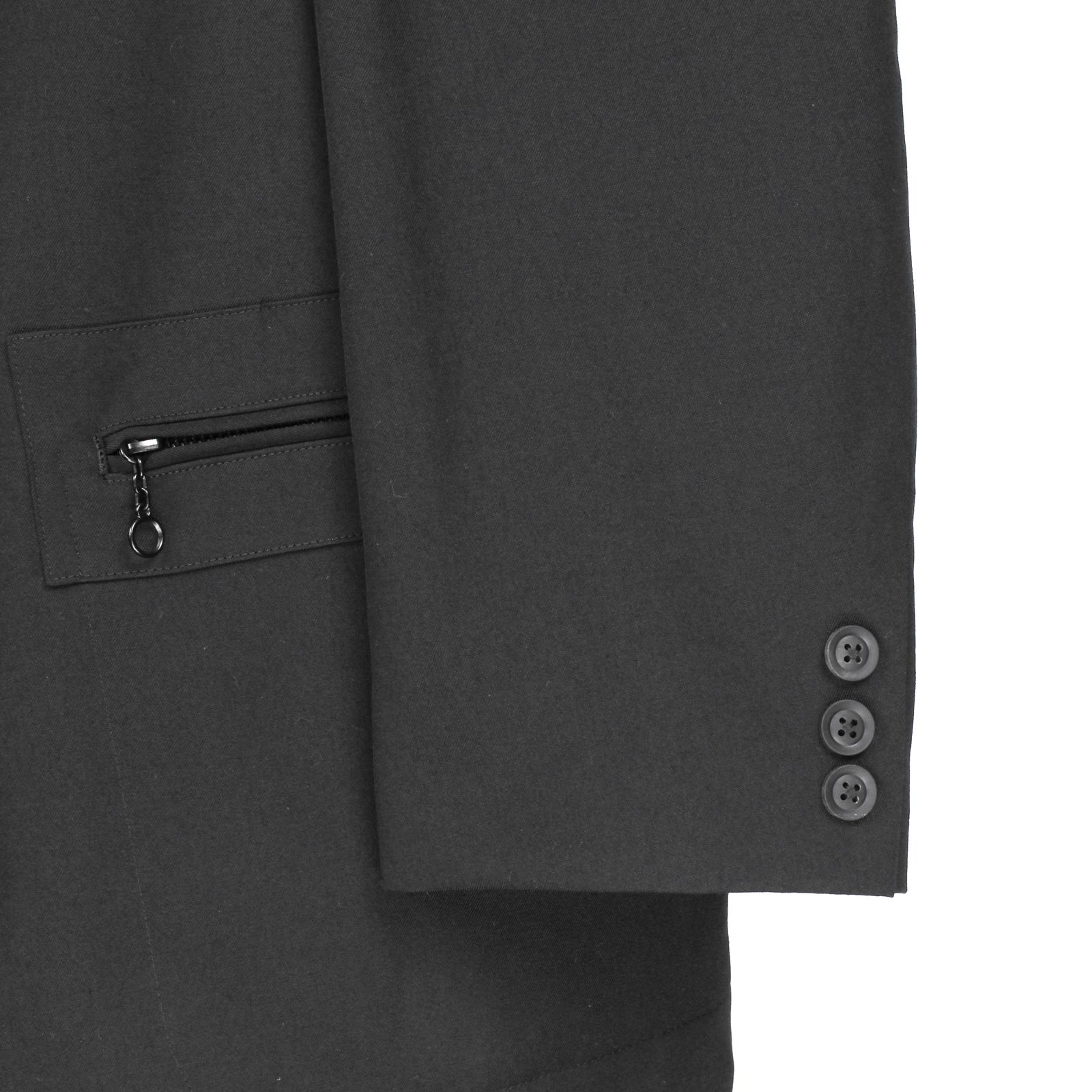 pour homme  | ラペル切替2つ釦J / ジャケット(メンズ) / シワギャバ / ブラック / HW-J36-100