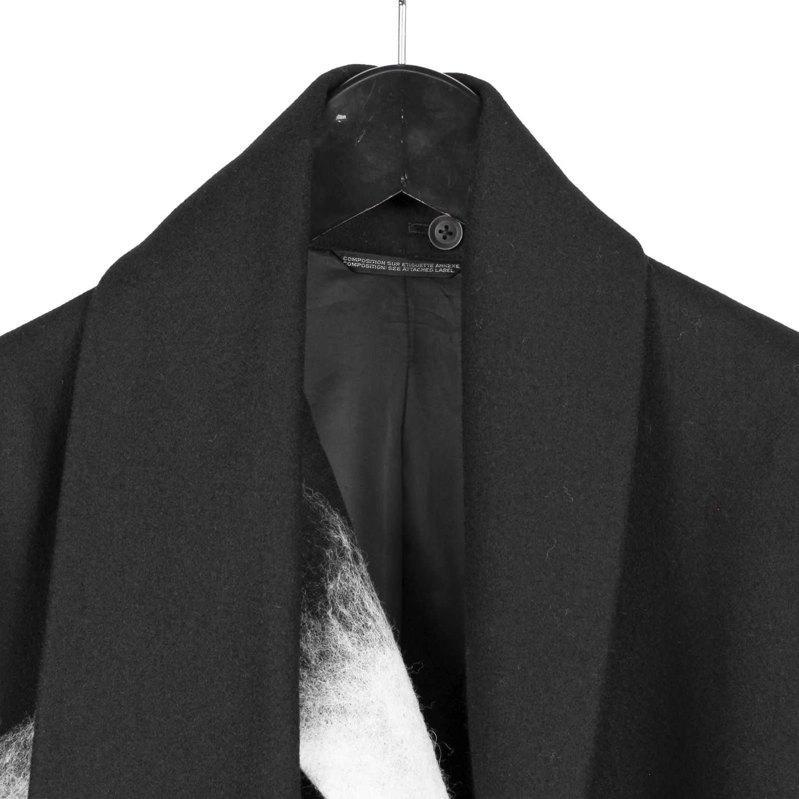 pour homme  | ストールピークドJ / ジャケット・コート(メンズ) / フラノ /ブラック×ホワイト / HW-J14-155