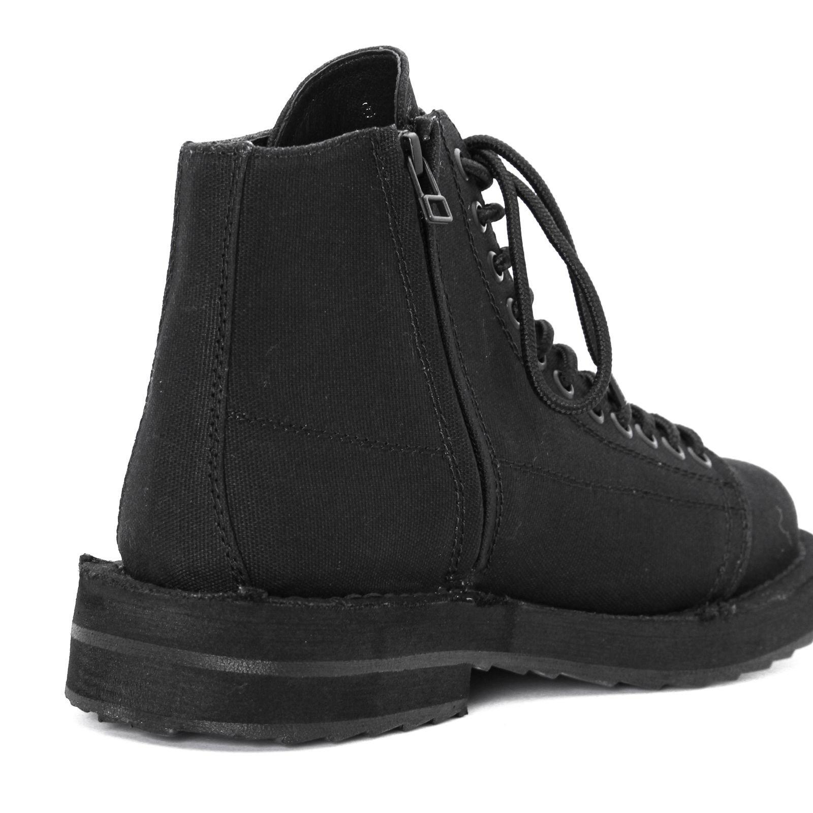 Ground Y | COTTON CANVAS LACE-UP BIKER BOOTS / コットン ブーツ (ユニセックス) / ブラック / GA-E01-060
