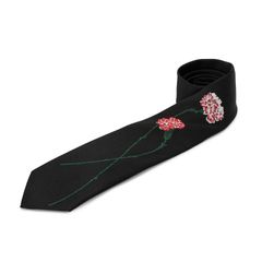 pour homme | ダービータイB フラワーパターンJQ (メンズ) / ブラック / シルク / HP-N82-477