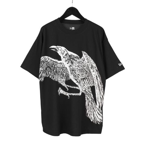 pour homme × NEW ERA CROW PRINT ROUND HEM SHORT SLEEVES TEE / HG-T96-996