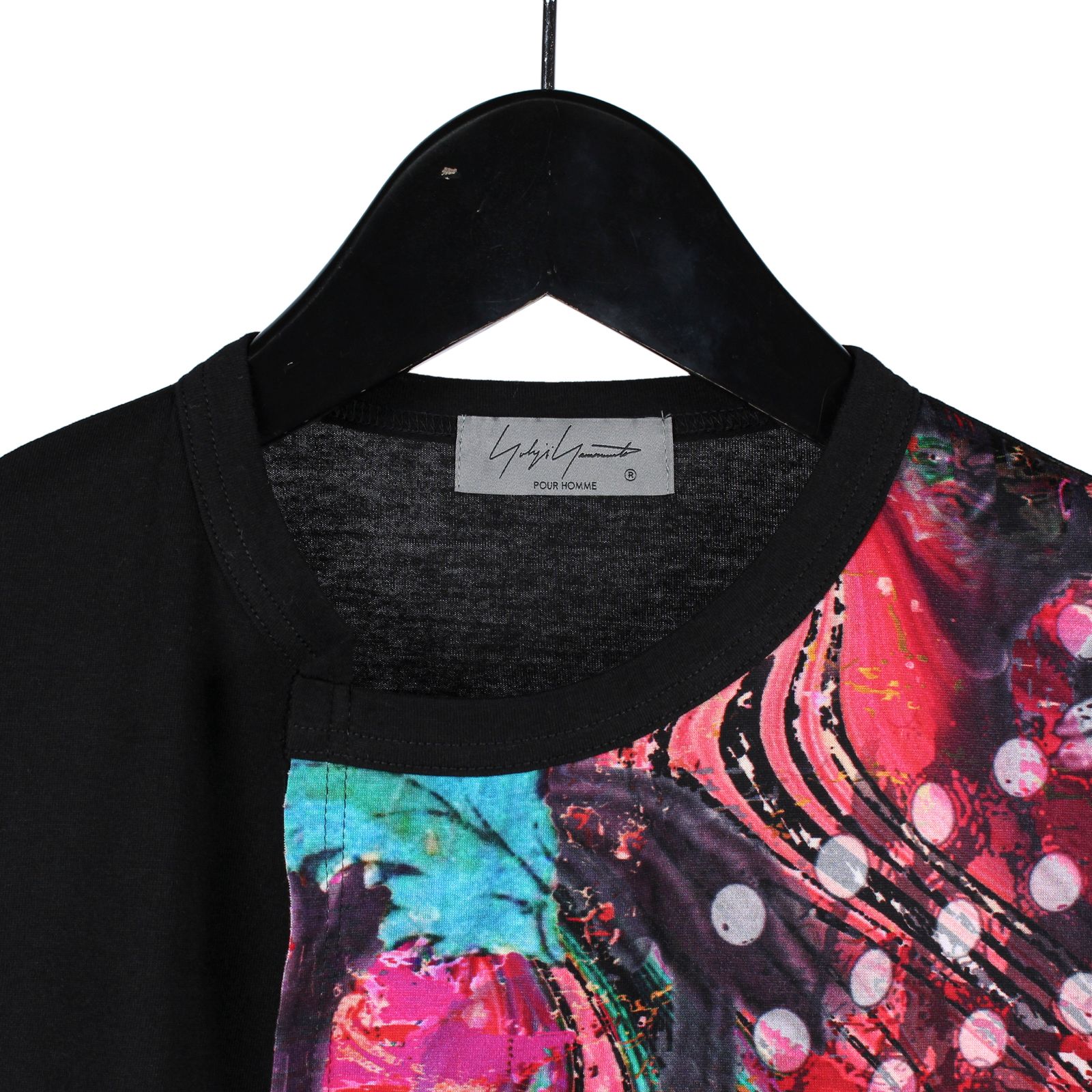 pour homme パッチワーク柄切替半袖 / HZ-T21-078