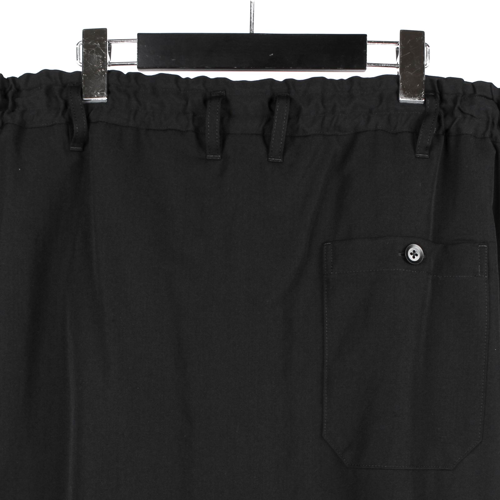 Ground Y | WOOL GABARDINE WRAP PANTS / ラップパンツ (ユニセックス) / ブラック / GA-P06-101