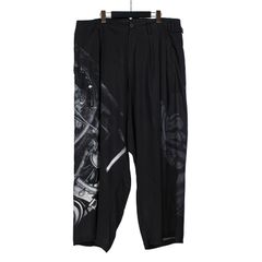 pour homme | 車輪PTパンツ (メンズ) / プリントパンツ / ブラック / HP-P64-813