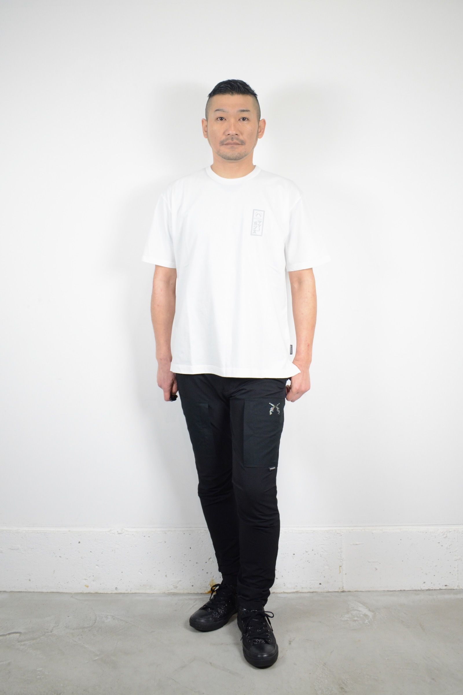 【2021'春夏新作】AMR/CTN S/S HANAFUDA / アメリカンコットン・花札バックプリントTシャツ (WHITE) - 1 (S)