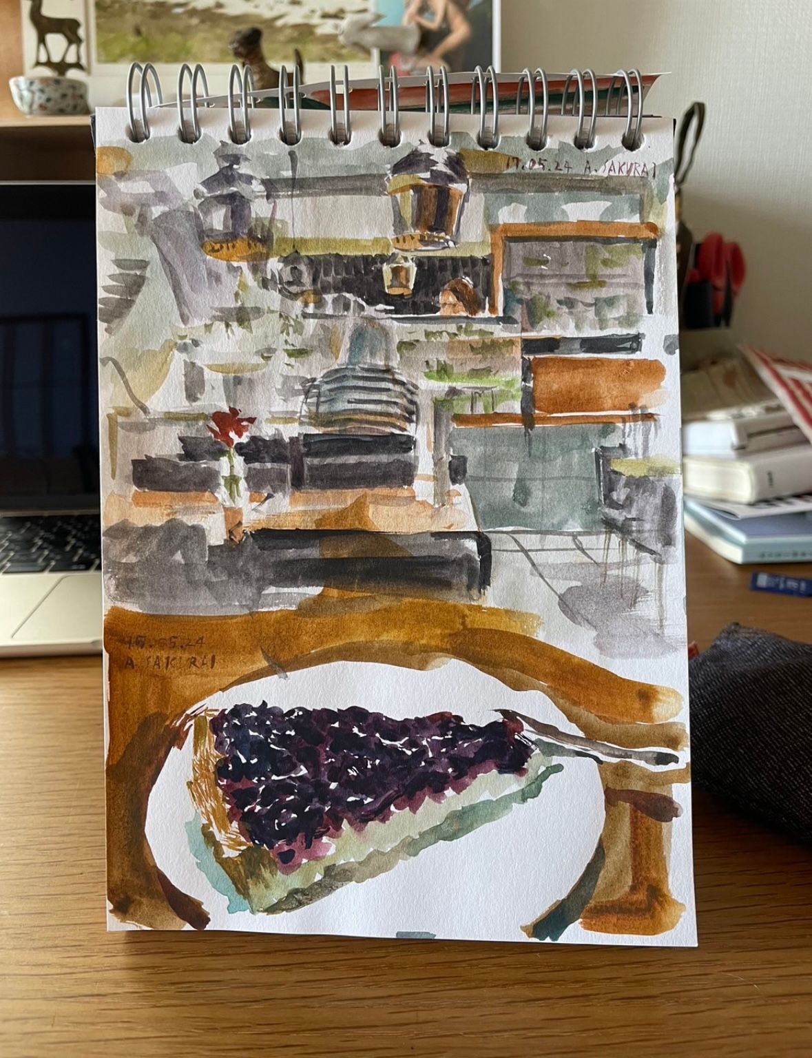 Blueberry tart at Café Aalto