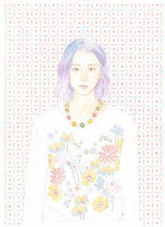 a portrait (flower stitch)