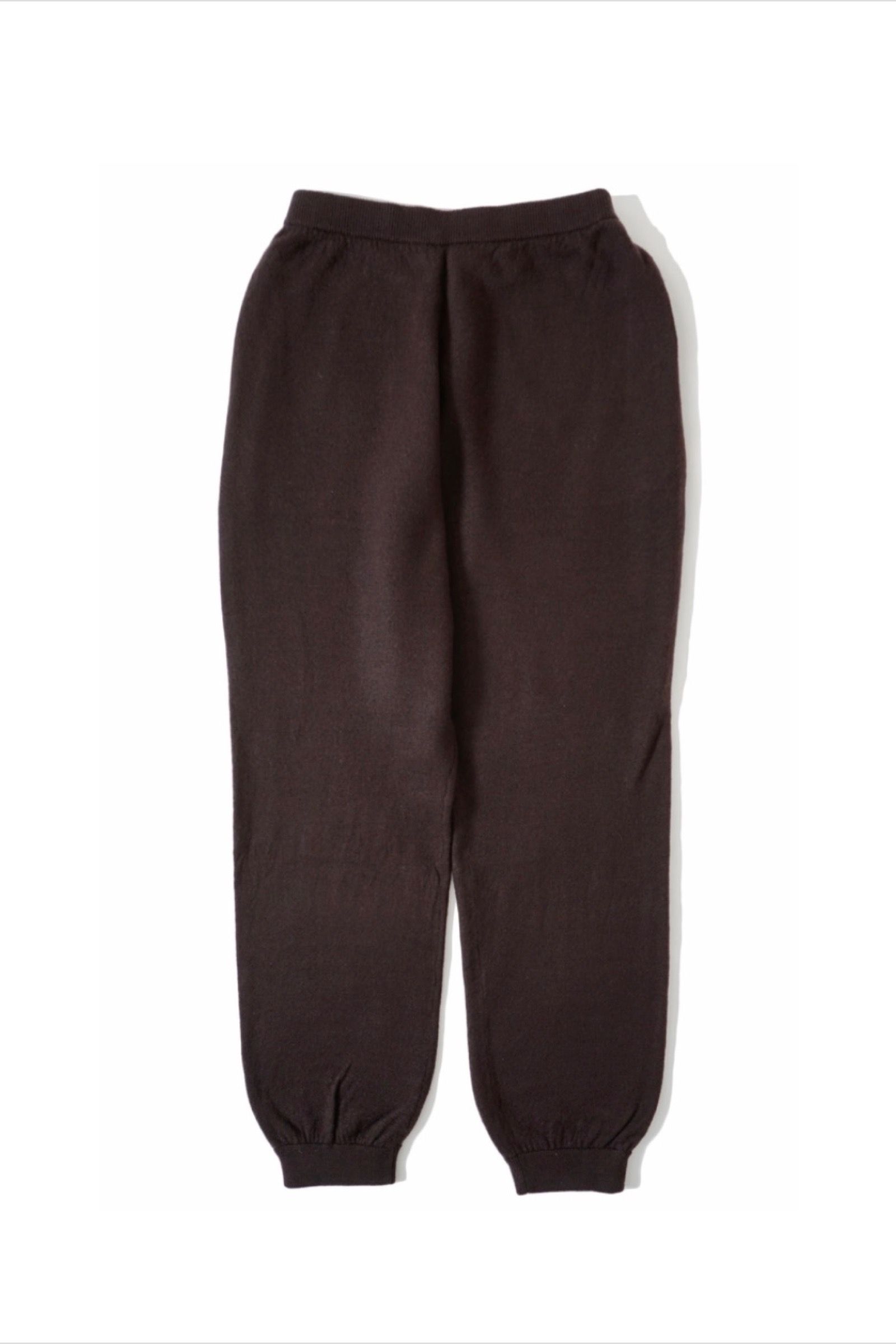 UNIVERSAL PRODUCTS - felted merino wool knit pants -brown- 22aw