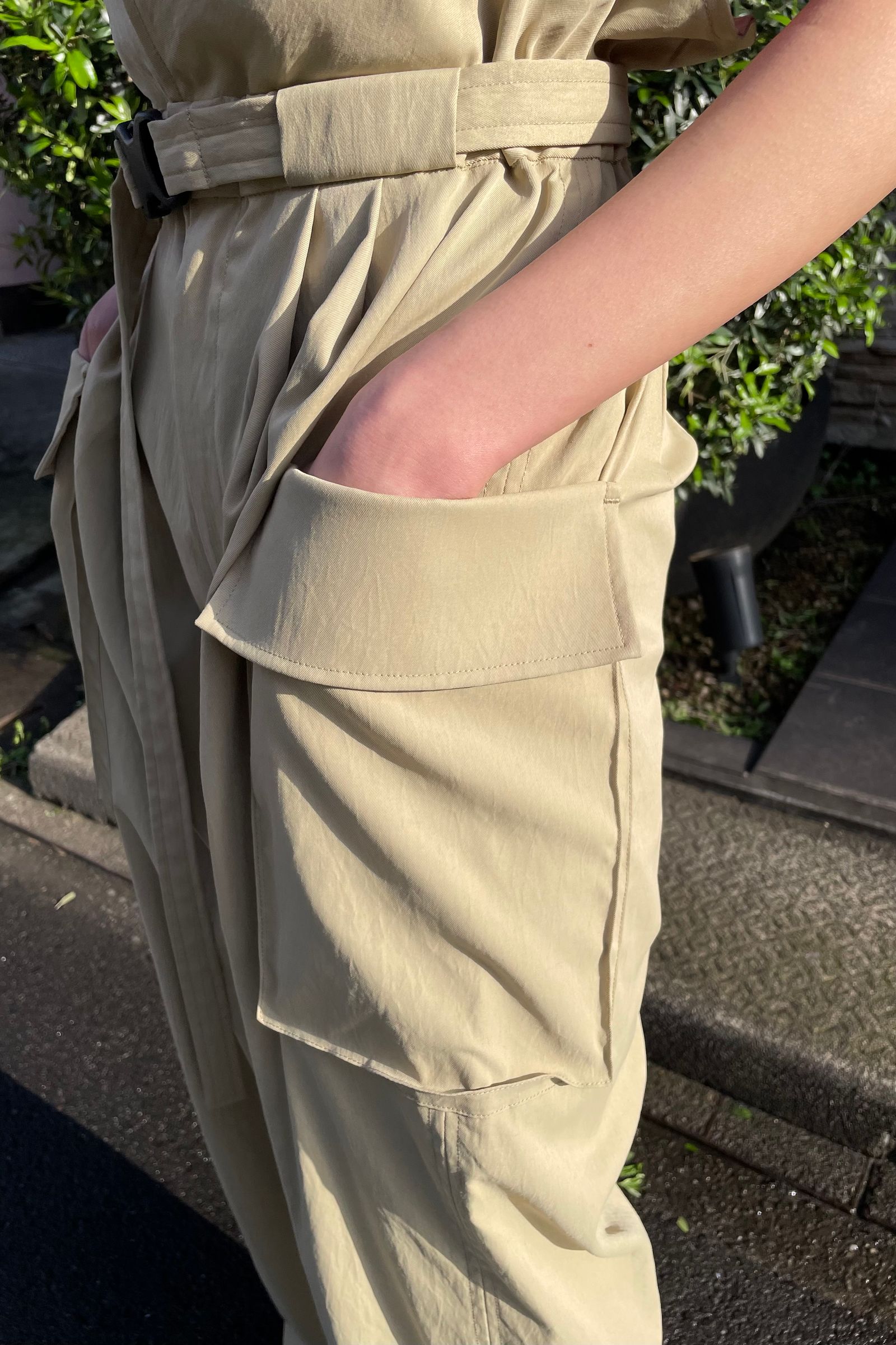 IIROT - high rise band pants -beige- 23ss | asterisk