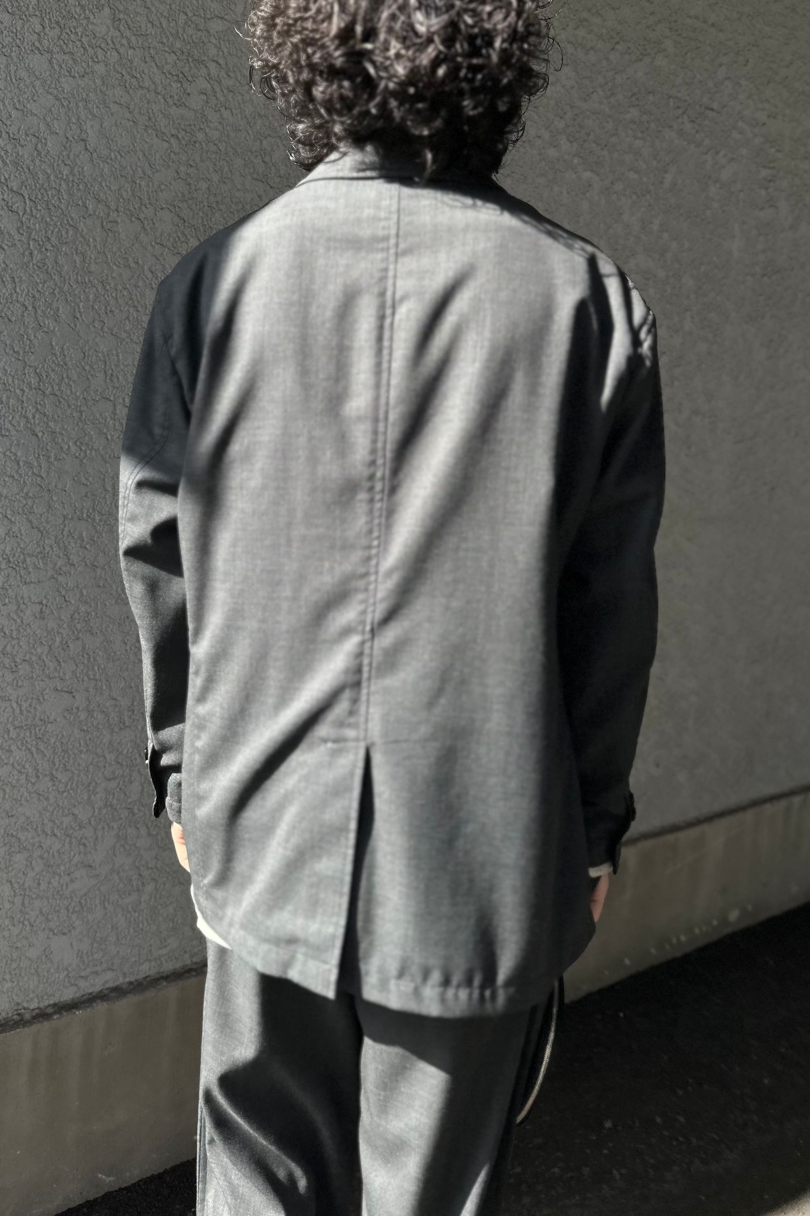 WEWILL - SINGLE BREASTED 2B TAIL ORED JACKET-CHARCOAL GRAY- 24SS 