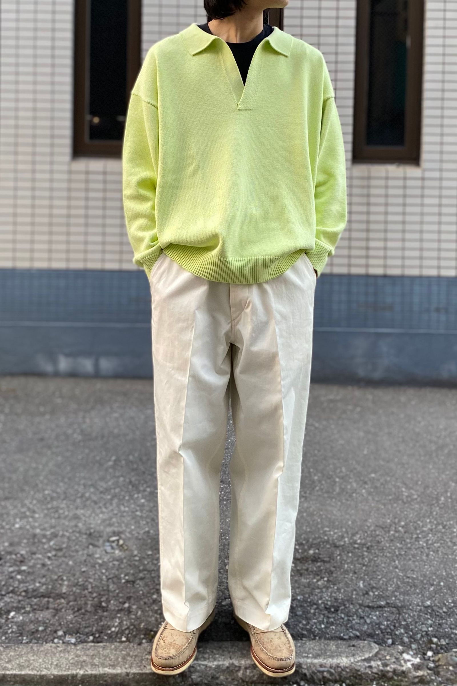 MEIAS - lily co/pe skipper pullover -t.lime- 23ss unisex | asterisk