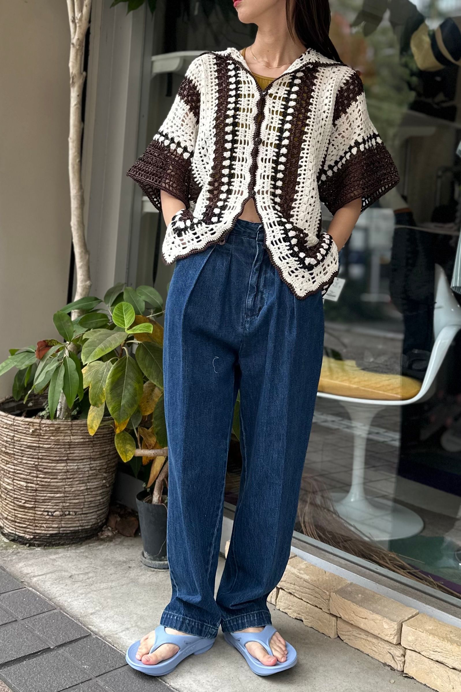 TODAYFUL - crochet over shirts -brown- 23ss | asterisk
