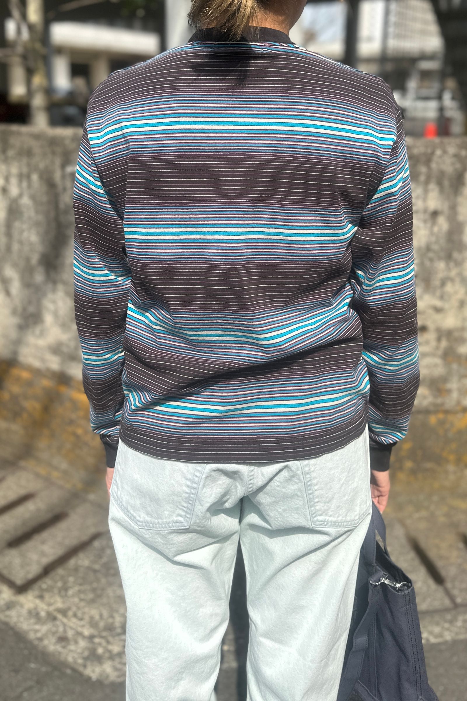 UNUSED - Long sleeve border tee-IVORY×YELLOW- 25ss | asterisk