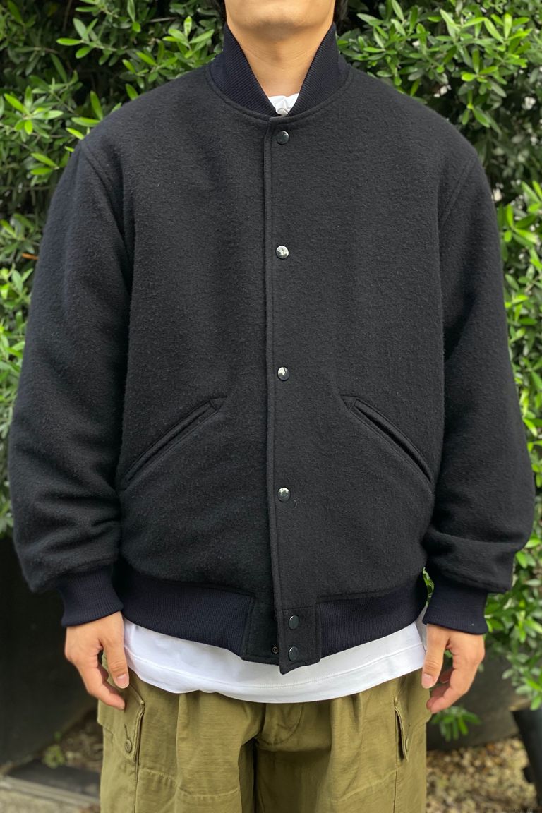 blurhms - reversible award jacket-dark navy- 22aw men | asterisk