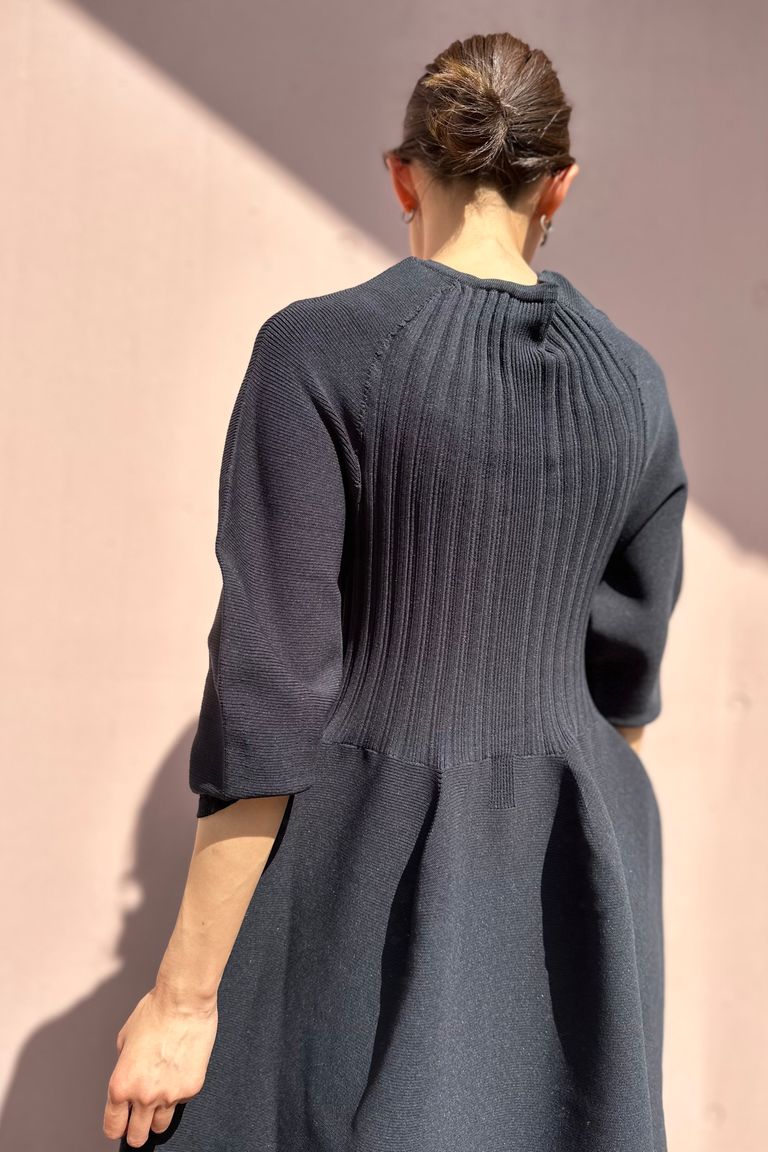CFCL - POTTERY LONG PUFF SLEEVE DRESS -black- 23aw women | asterisk