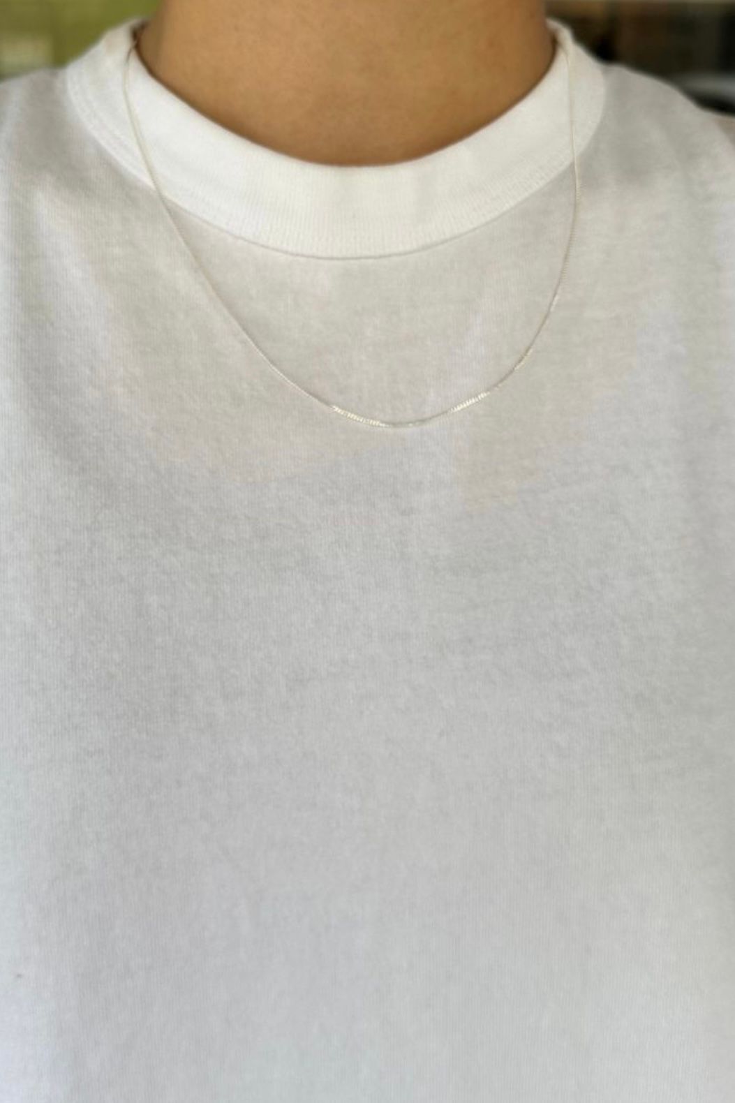 UNUSED K10 FLAT LINK CHAIN NECKLACE 25ss