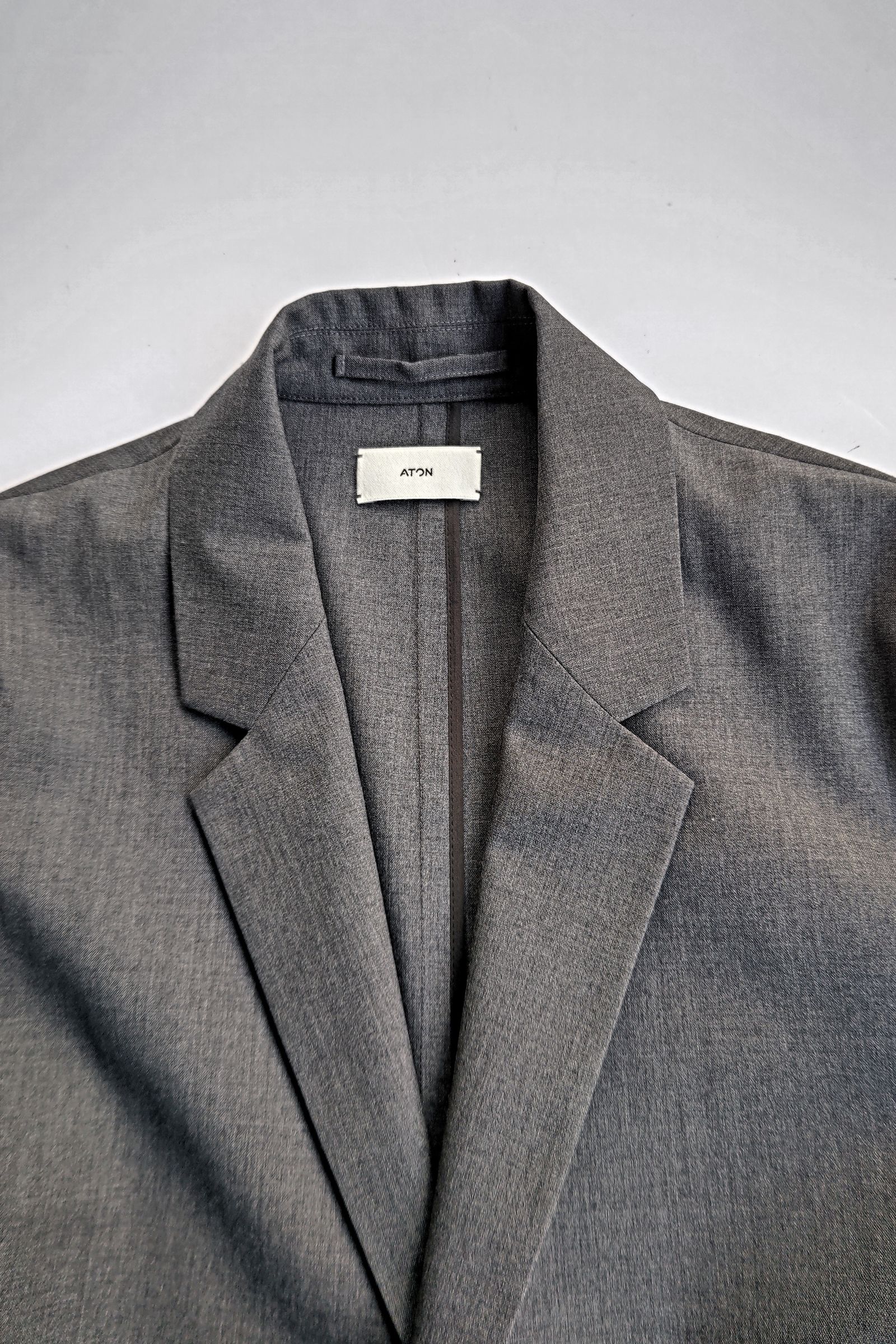 ATON - WOOL TROPICAL TAILORED JACKET -top gray- 24ss men | asterisk