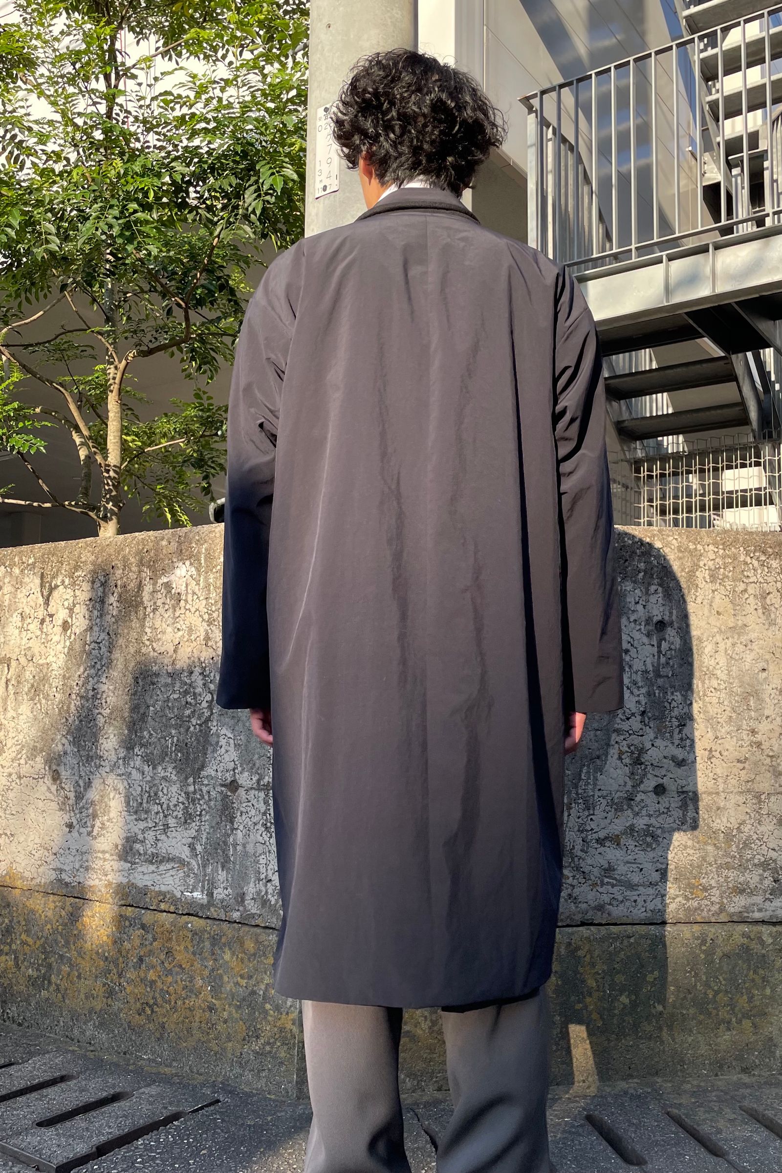 ATON - asako nylon peaked lapel coat 21aw unisex | asterisk