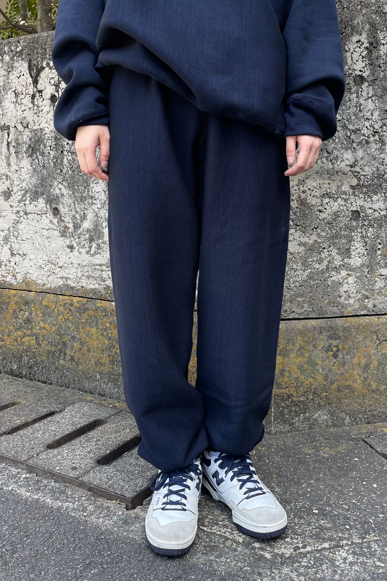 blurhms - c/ac sweat pants -fade navy- 22aw men | asterisk