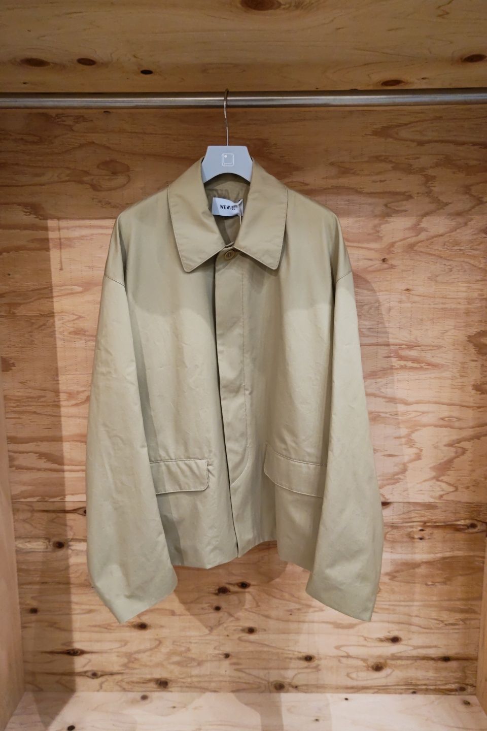 WEWILL - croped balmacaan coat -beige- 22aw - | asterisk